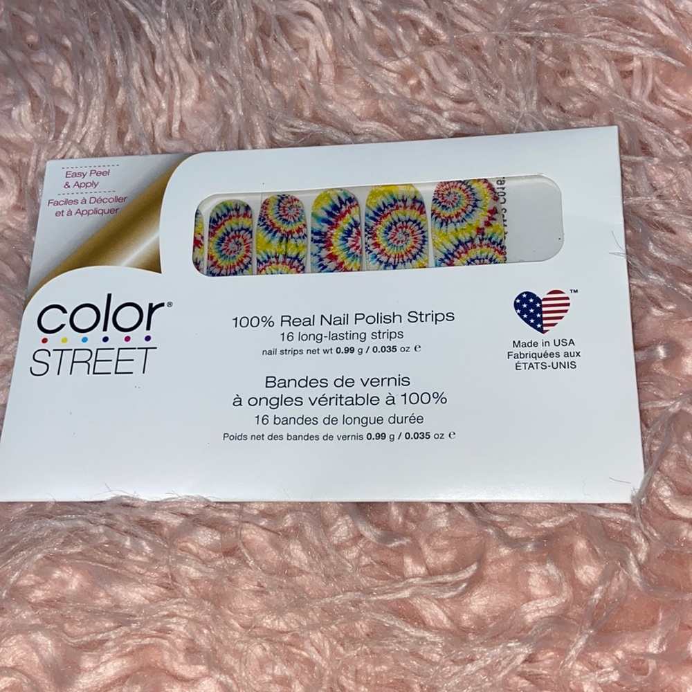 Color Street Tie Dye 16 100% Real Nail Polish Strips Wanna Peace Of Me